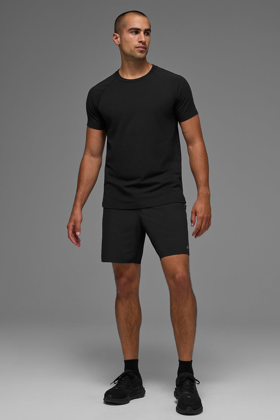 ALO Vapor Crewneck Short Sleeve - Black