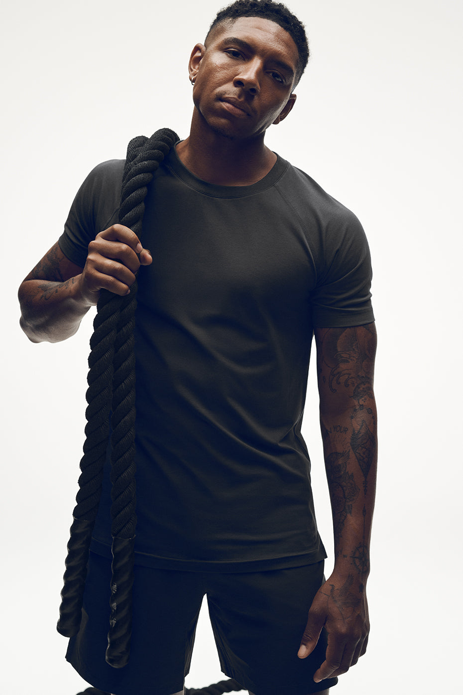 ALO Vapor Crewneck Short Sleeve - Anthracite