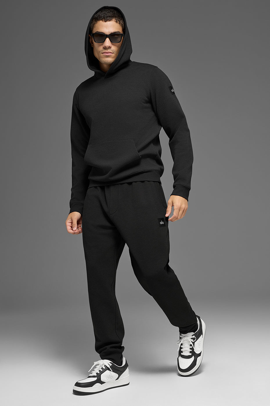 Waffle Lounge Hoodie - Black