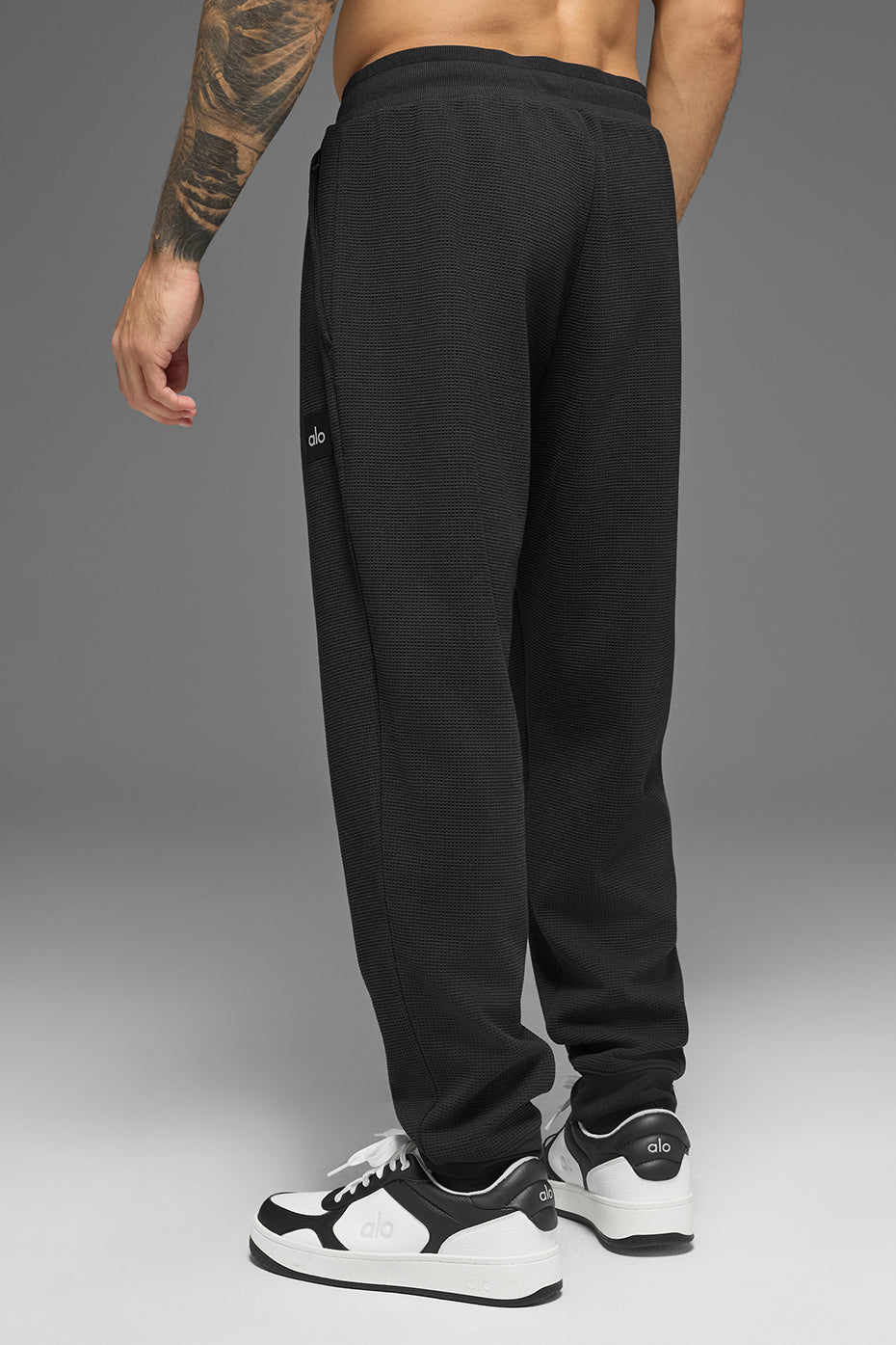 Waffle Lounge Jogger - Black