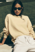 Accolade Crew Neck Pullover - Candlelight Yellow