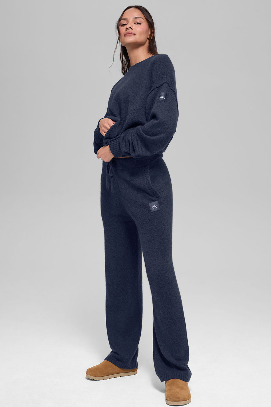 Unisex Wool Cashmere New Class Crewneck Sweater - Navy