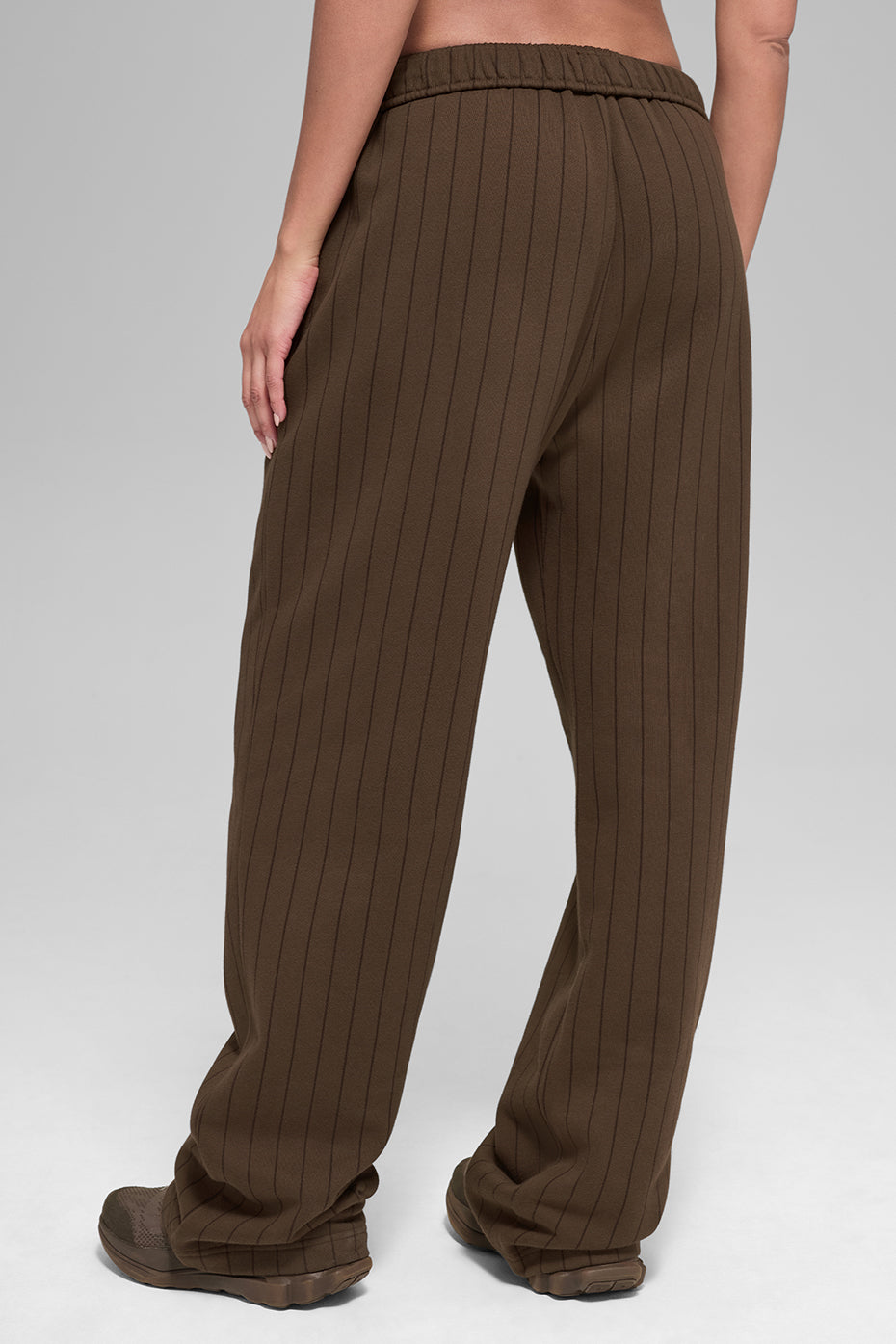 Pinstripe Straight Leg Sweatpant - Espresso Pinstripe