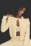 Snuggle Up Sweater Cropped Cardigan - Candlelight Yellow