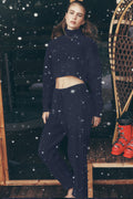 Cable Knit Winter Bliss Pant - Navy