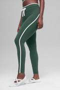 Airbrush High-Waist Race Pace 7/8 Legging - Clover Green/White
